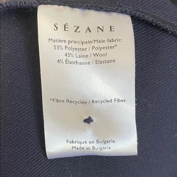 Sezane Midnight Blue Mini Skirt with Button Detail - Picture 4 of 5